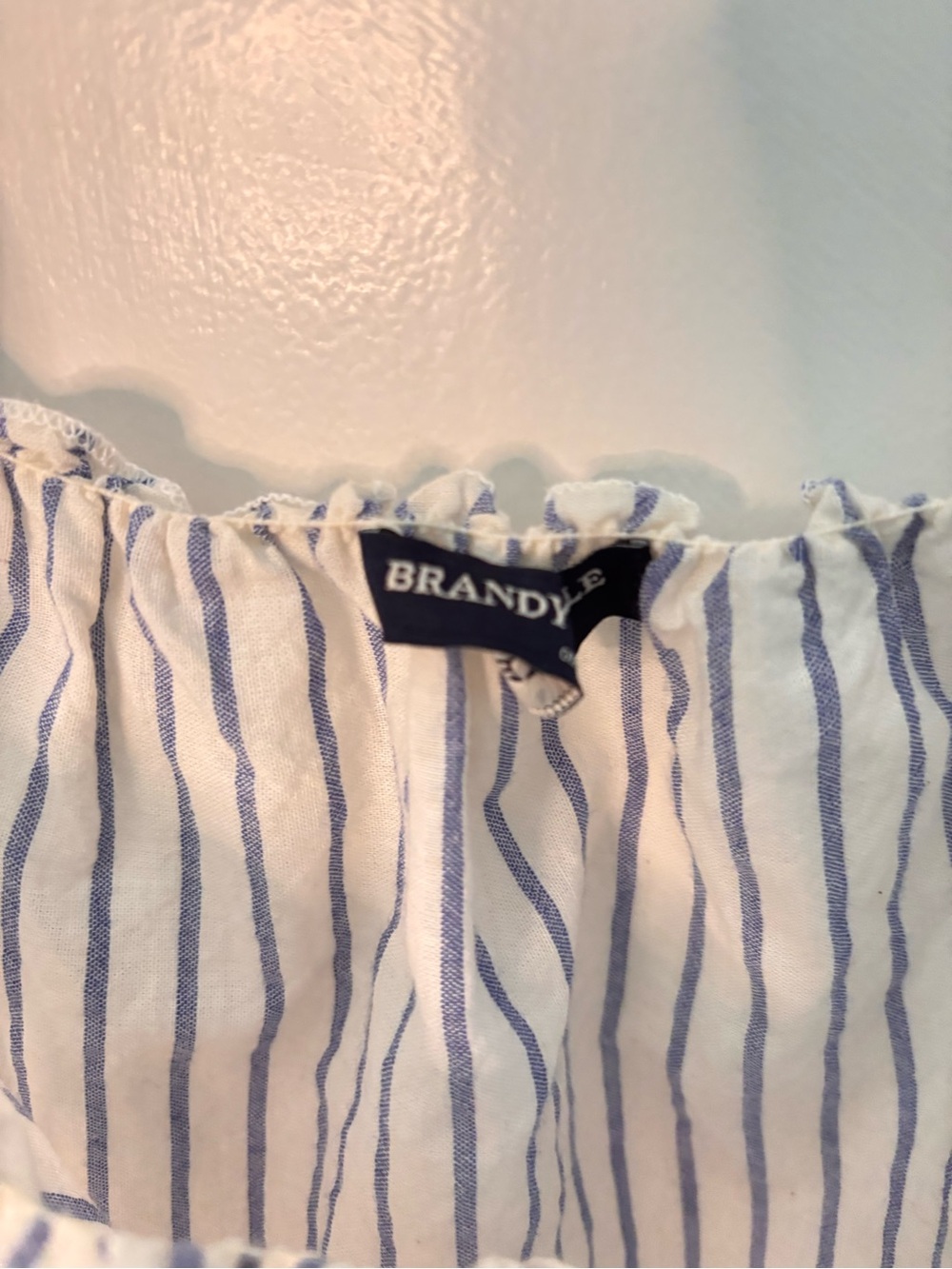 Brandy Melville Carly Striped Ruffle Tank Top OS Dollette - Picture 4 of 8